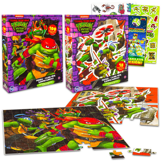 TMNT puzzle sets 2-pack with 48 and 100 pieces for kids