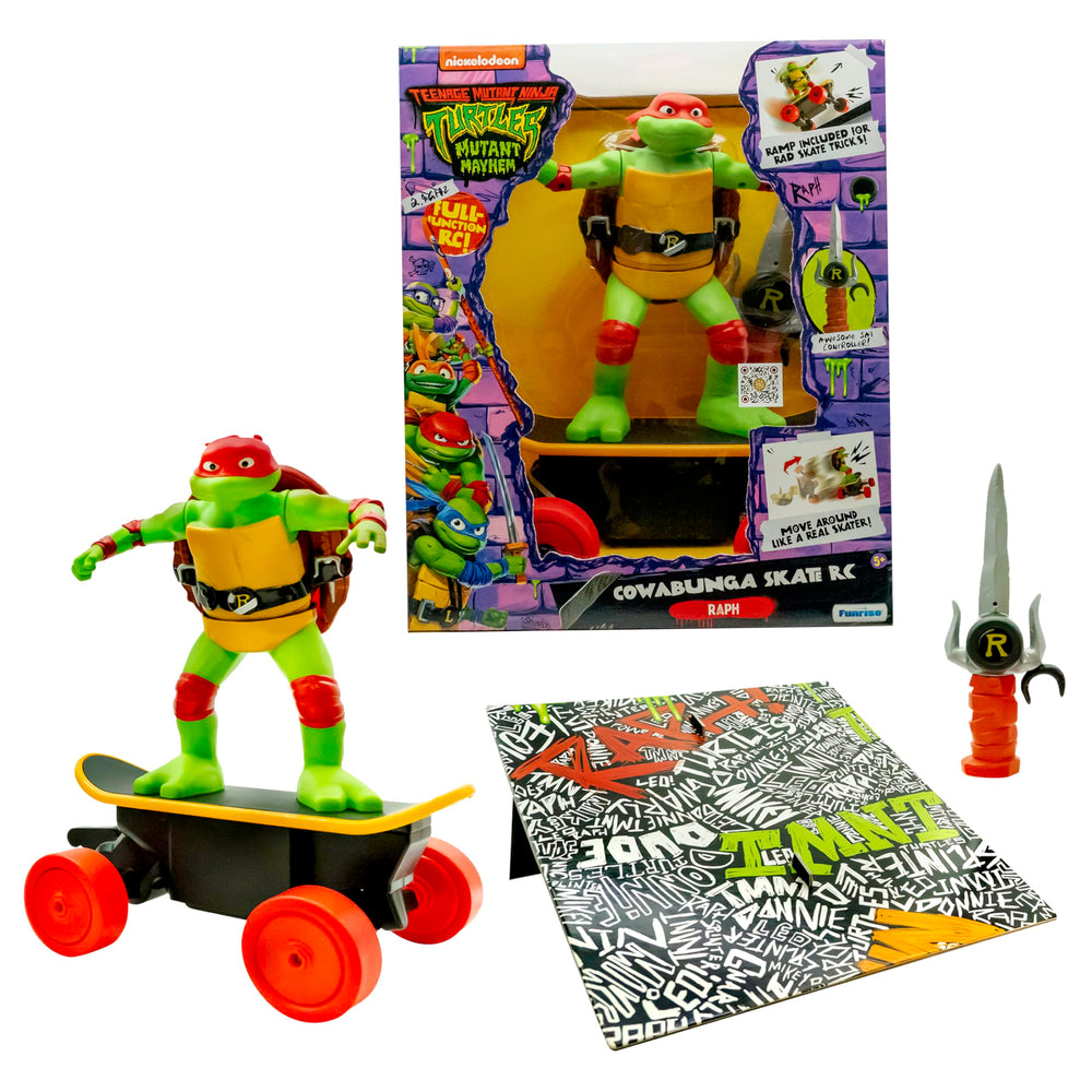 TMNT Raphael Cowabunga RC Skate in action for immersive skate play.