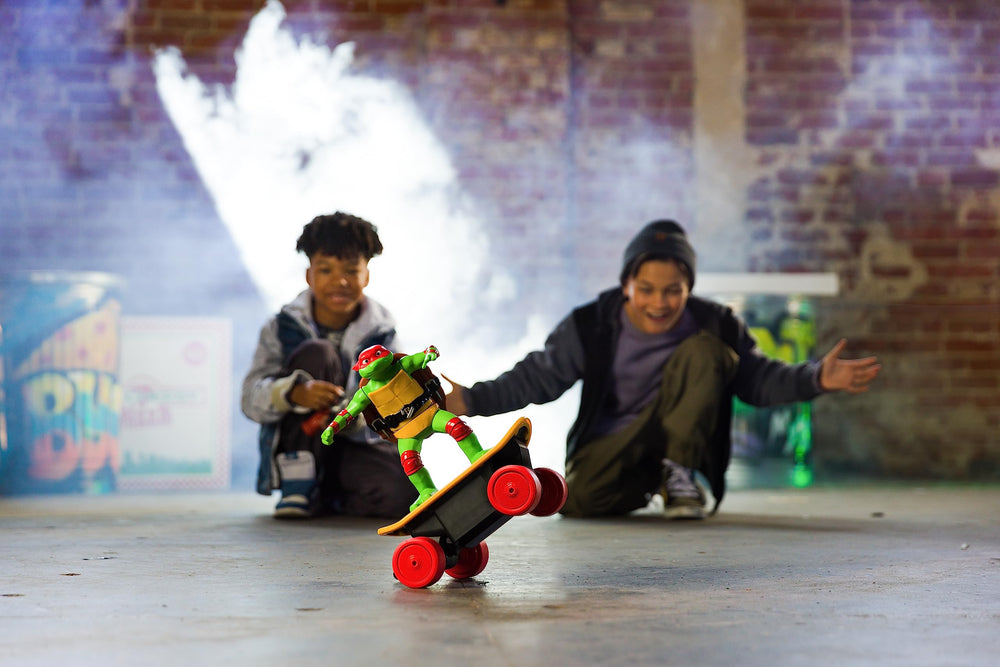 Compact, portable RC skate ideal for playdates and living rooms.