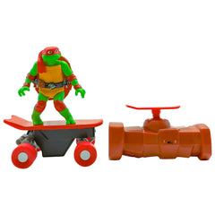 TMNT Raphael half-pipe RC skate vehicle in action for dynamic play.