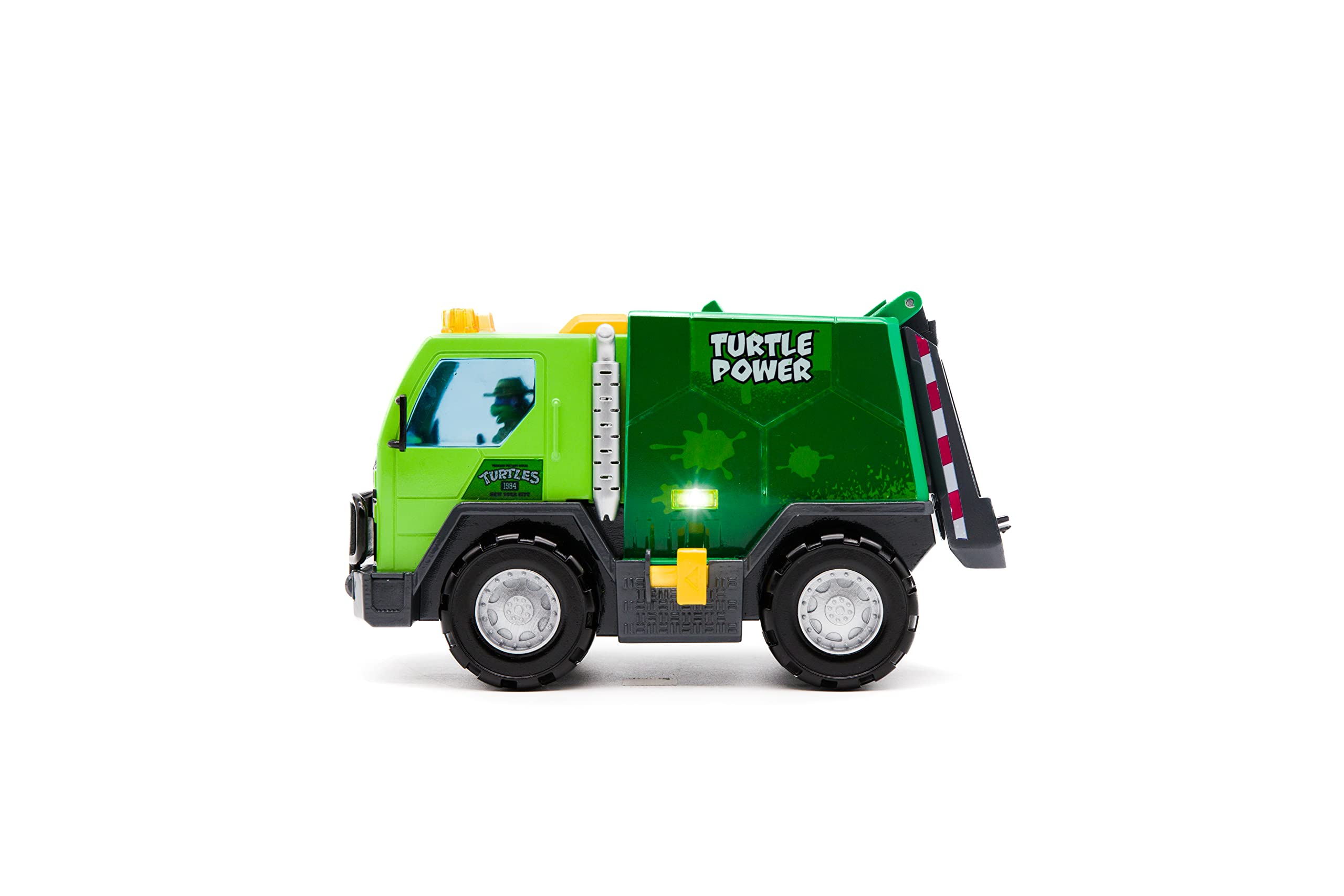 TMNT Thrash N' Battle garbage truck front view for immersive play with lights