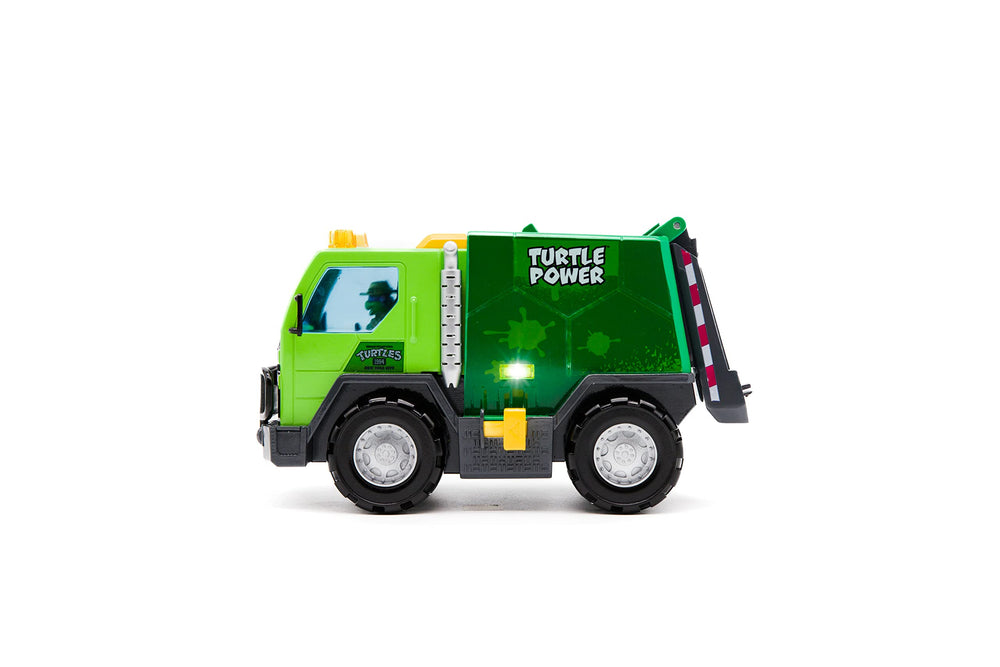 TMNT Thrash N' Battle garbage truck front view for immersive play with lights
