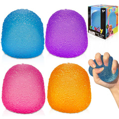 tngtswwcv stress ball 4pc set shows four colorful squishy toys for focused play and stress relief.