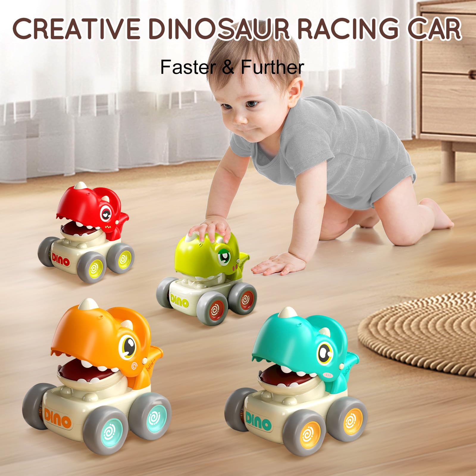 TnLoji dinosaur toy grasp-friendly size fits small hands for easy play.