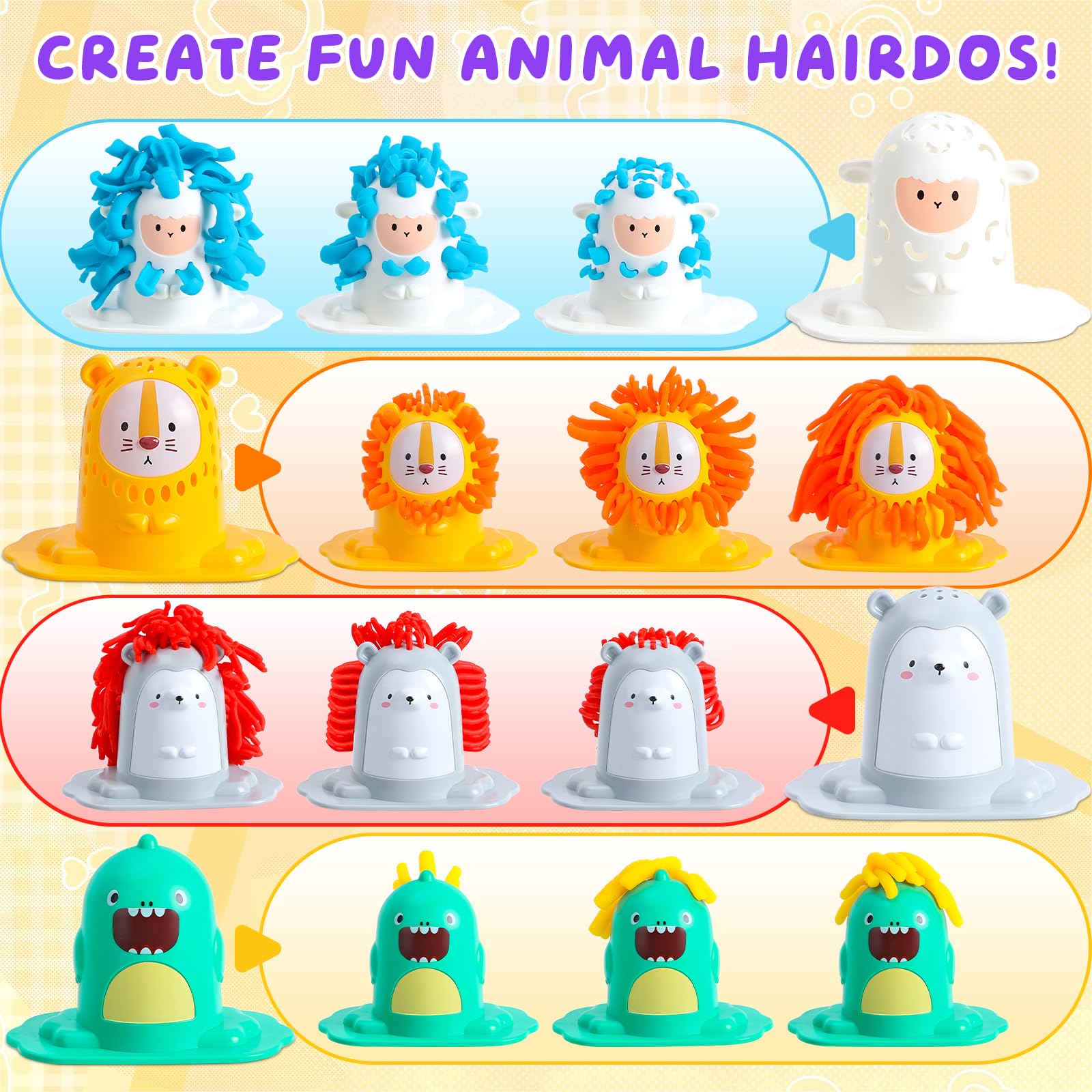 TNOIE animal moulds kit; shape fun hairstyles on pretend pets.
