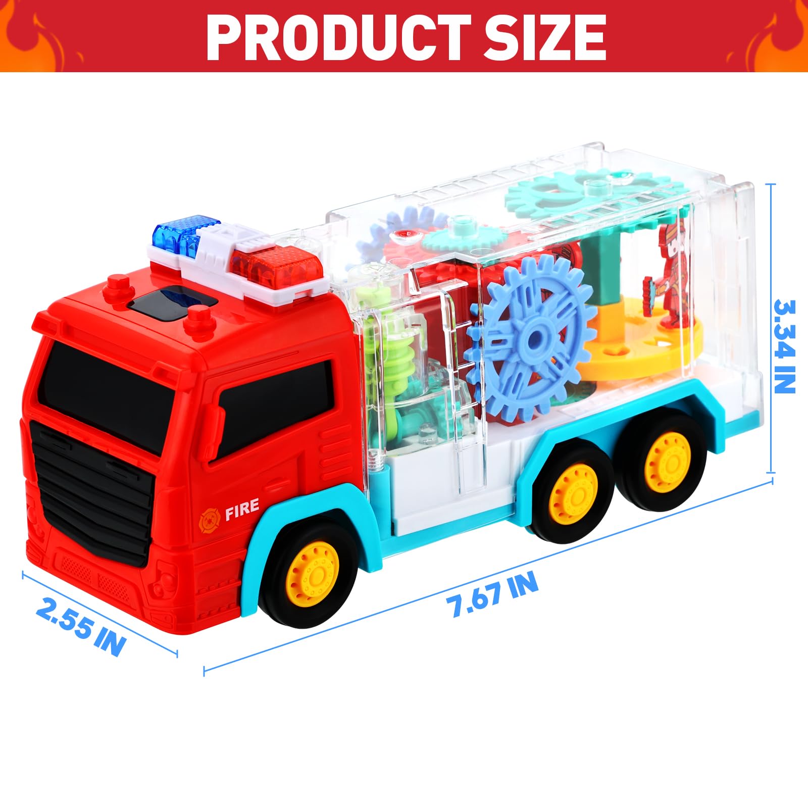 TNOIE Fire Trucks gift-ready packaging for toddlers