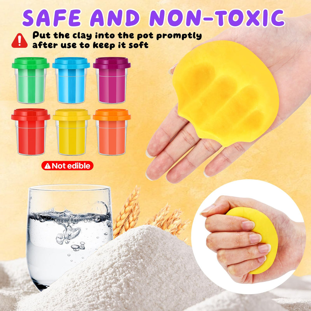 TNOIE non-toxic color dough; easy mixing and reshaping for young artists.