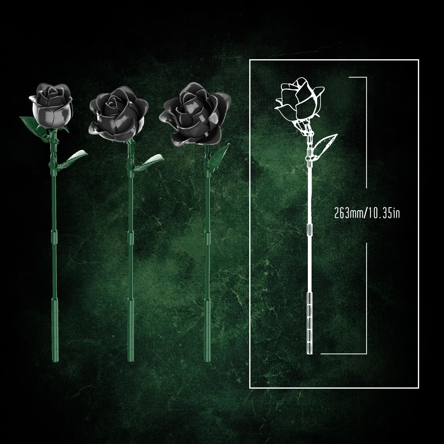 Tobocoy building block rose design with 12 roses