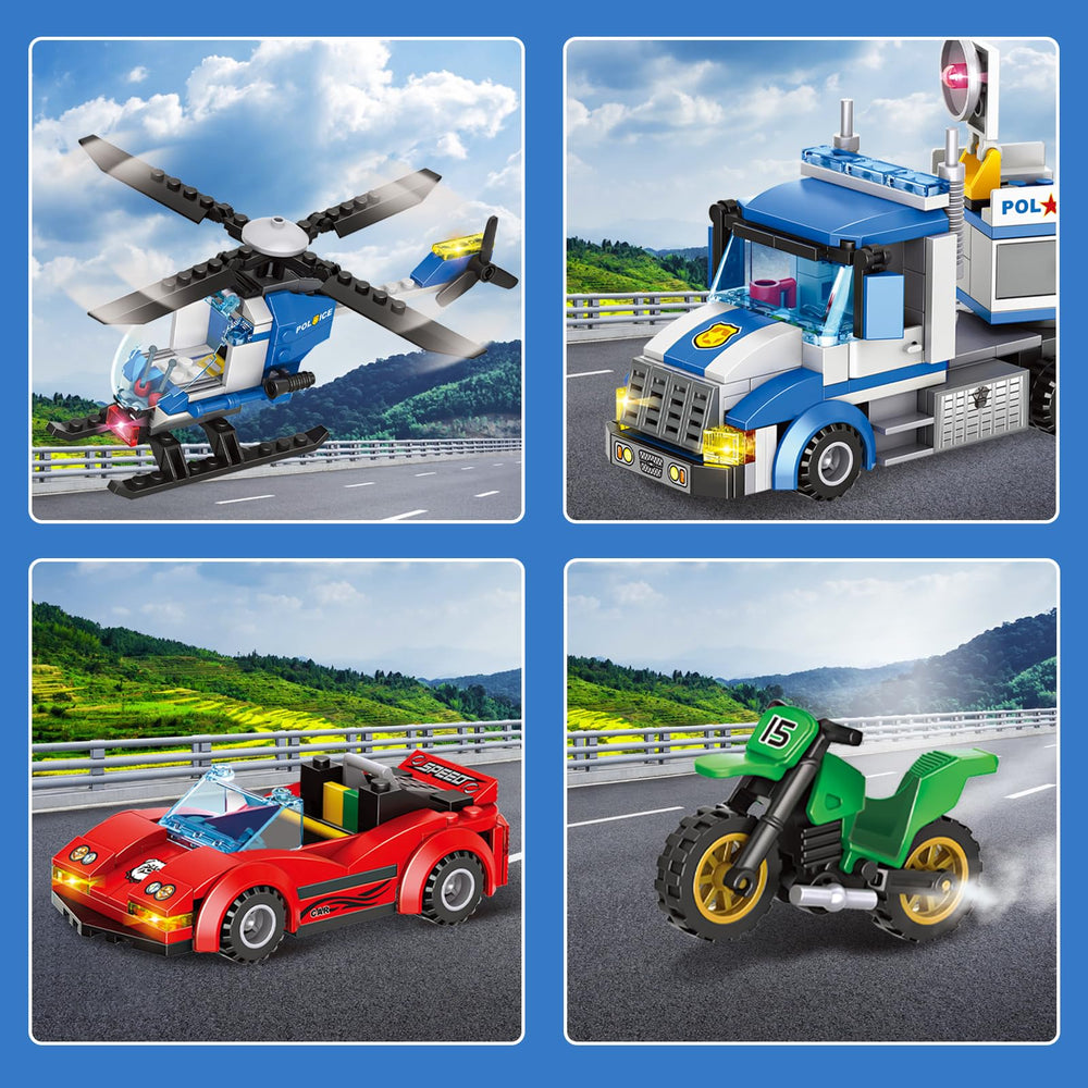 Tobocoy City Police Truck and Trailer assembled model displays solid build and finish.