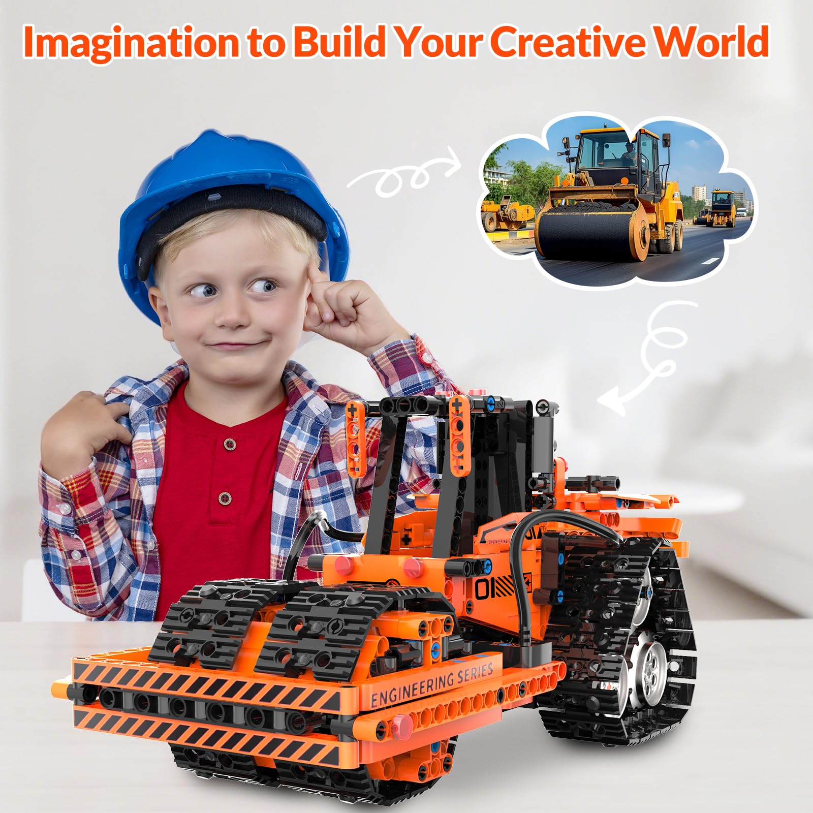 TOBSABPX 5in1 road roller model offers tactile engineering exploration.