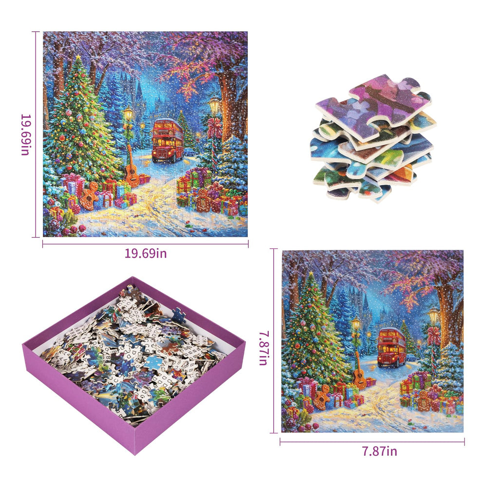 TOCHILD 500-piece puzzle uses thick recyclable cardboard for durable use