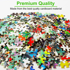 TOCHILD dust-free cardboard puzzle reduces warping for durable play.