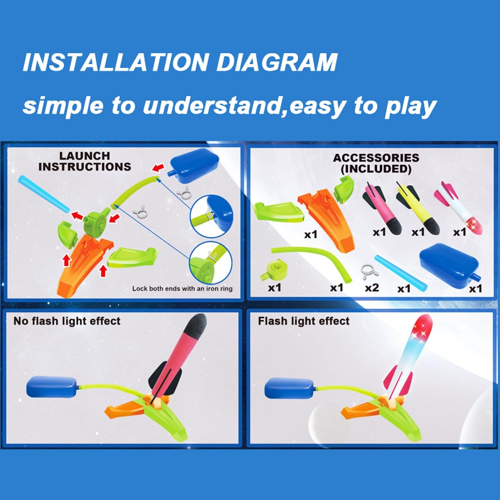 TODARRUN easy-assembly launcher without batteries for fast outdoor fun