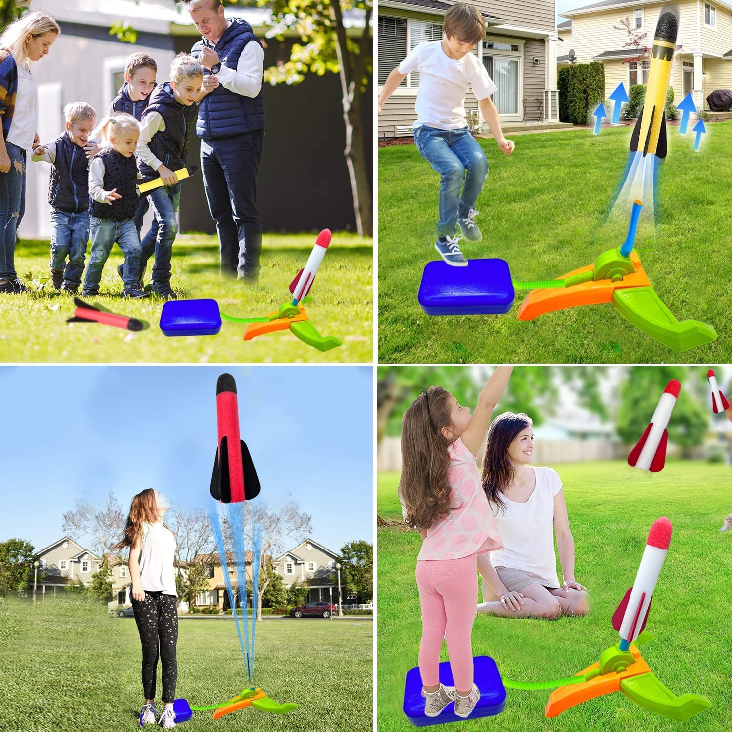 TODARRUN kids enjoying outdoor play with safe foam rockets