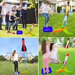TODARRUN kids enjoying outdoor play with safe foam rockets