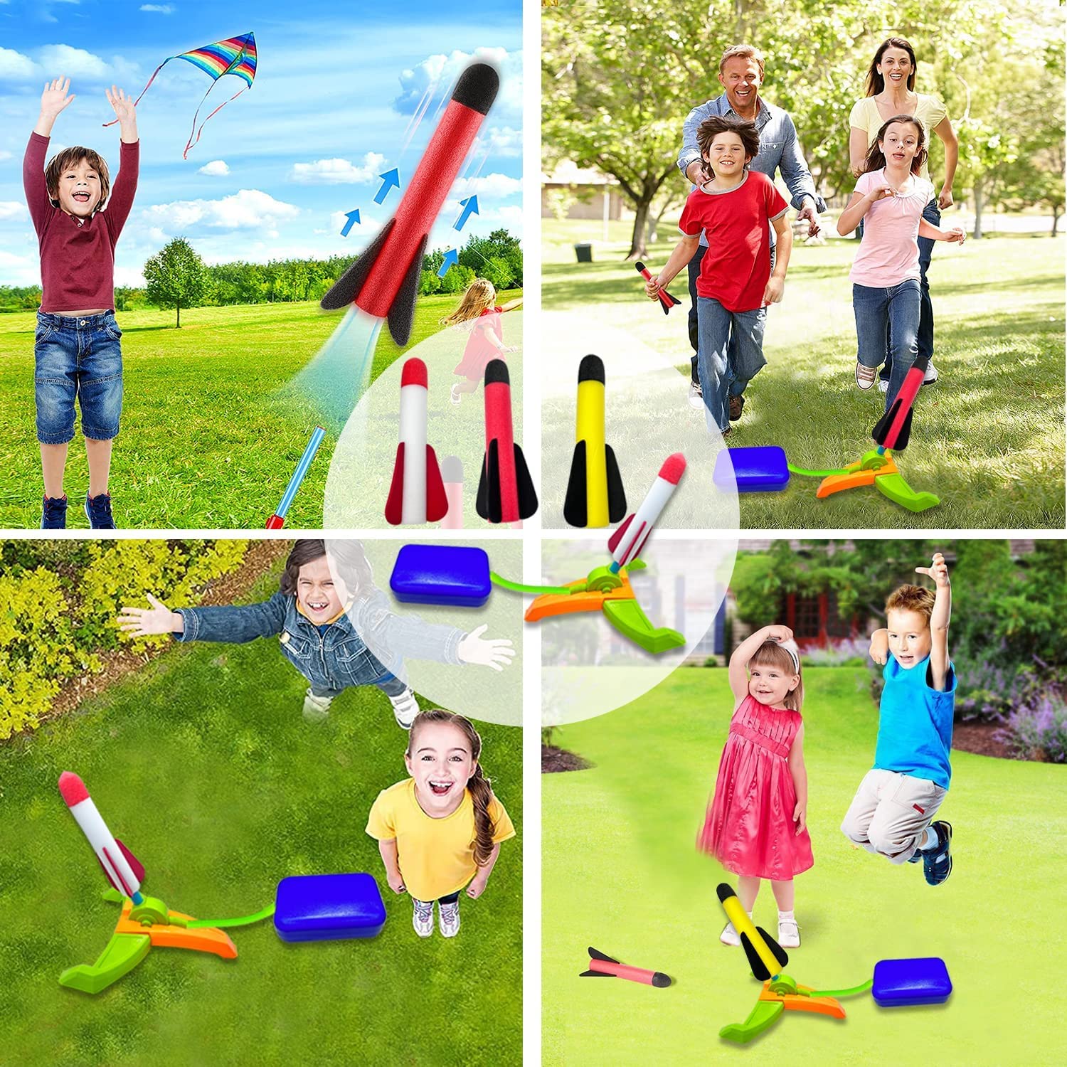 TODARRUN foam rockets in three colors boosting outdoor imagination