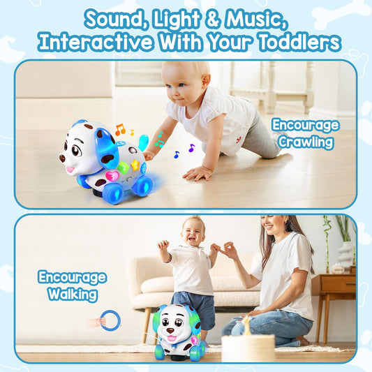 ToddlerCley pull-along puppy toy encourages walking and coordination during play