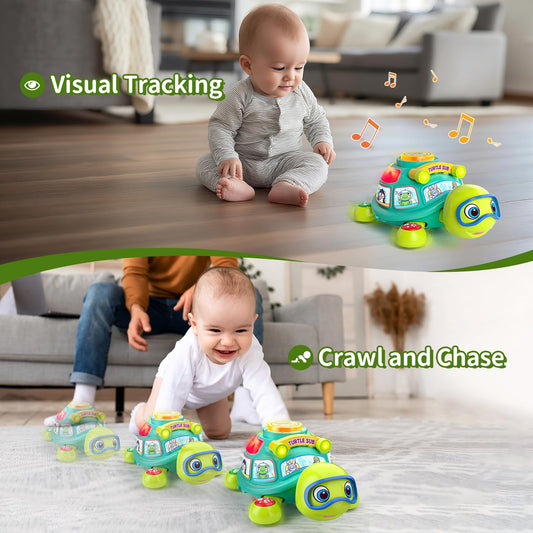 ToddlerCley tummy-time-turtle-play supports tummy time and motor exploration