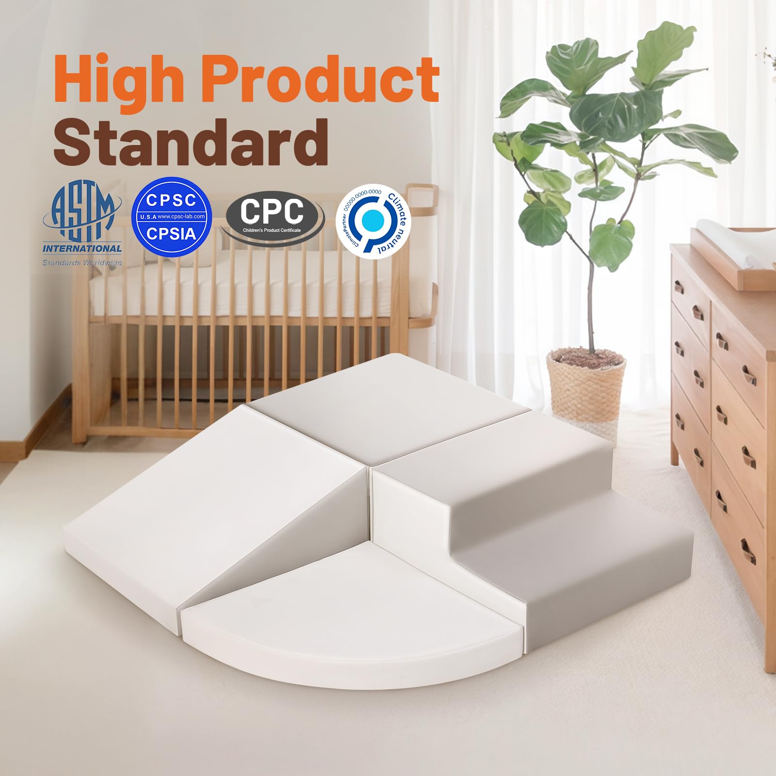 Todiby foam blocks trapezoid climb for imaginative toddler play.