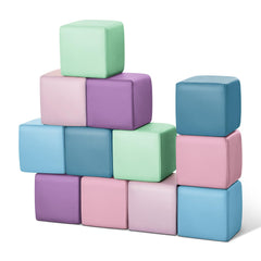 TODIBY foam blocks in lavender-pink stack for fine motor play