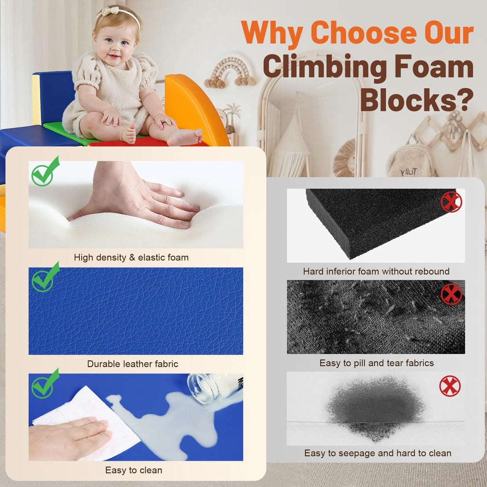 TODIBY second orange half-moon foam block for varied configurations