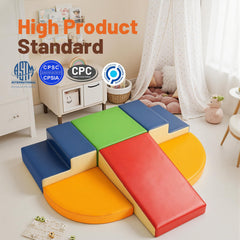 TODIBY orange half-moon foam blocks encouraging stacking and color recognition