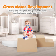 TODIBY soft foam climber set with cotton-fill is lightweight and portable.