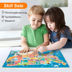 TOGELIN toddler educational activities bundled puzzle set for screen-free play