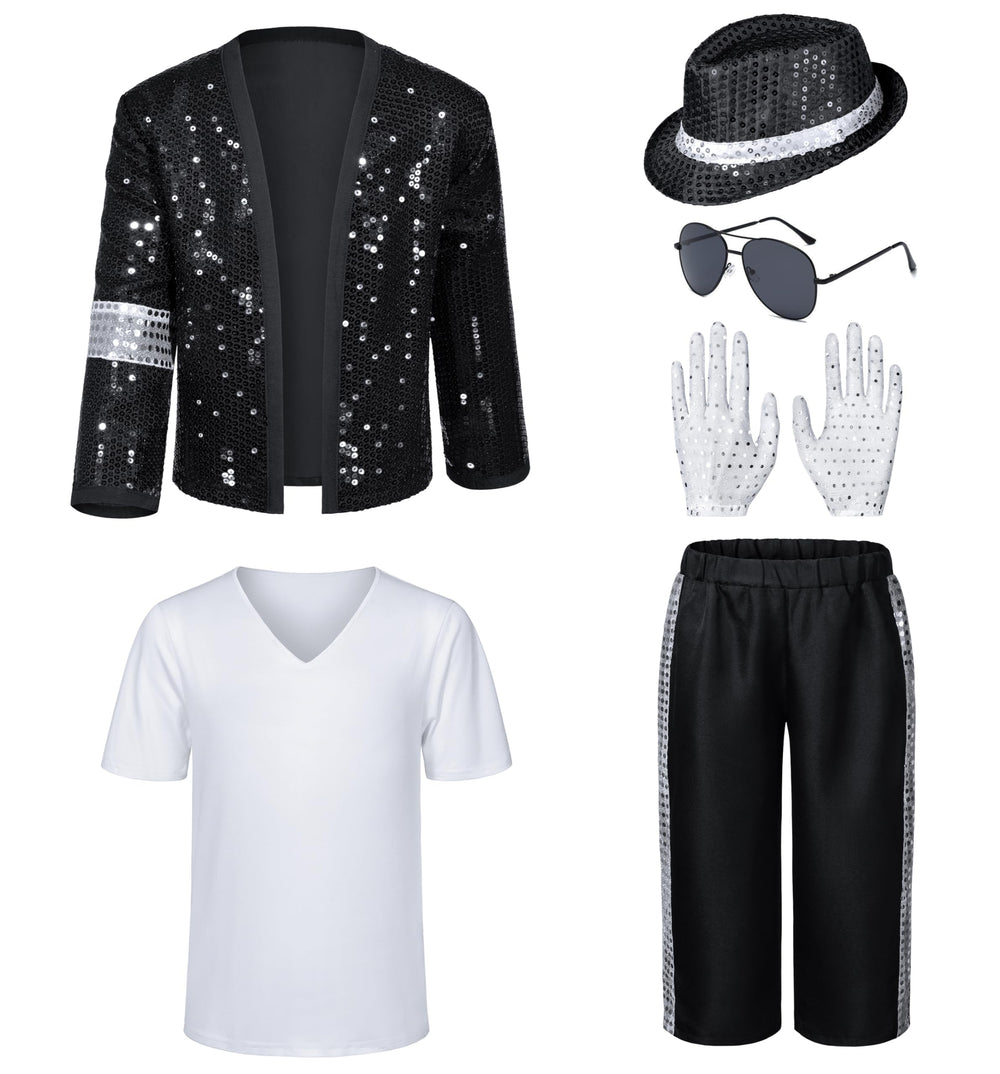 TOGROP Dance Star V-neck shirt adds silver sparkle under stage lights