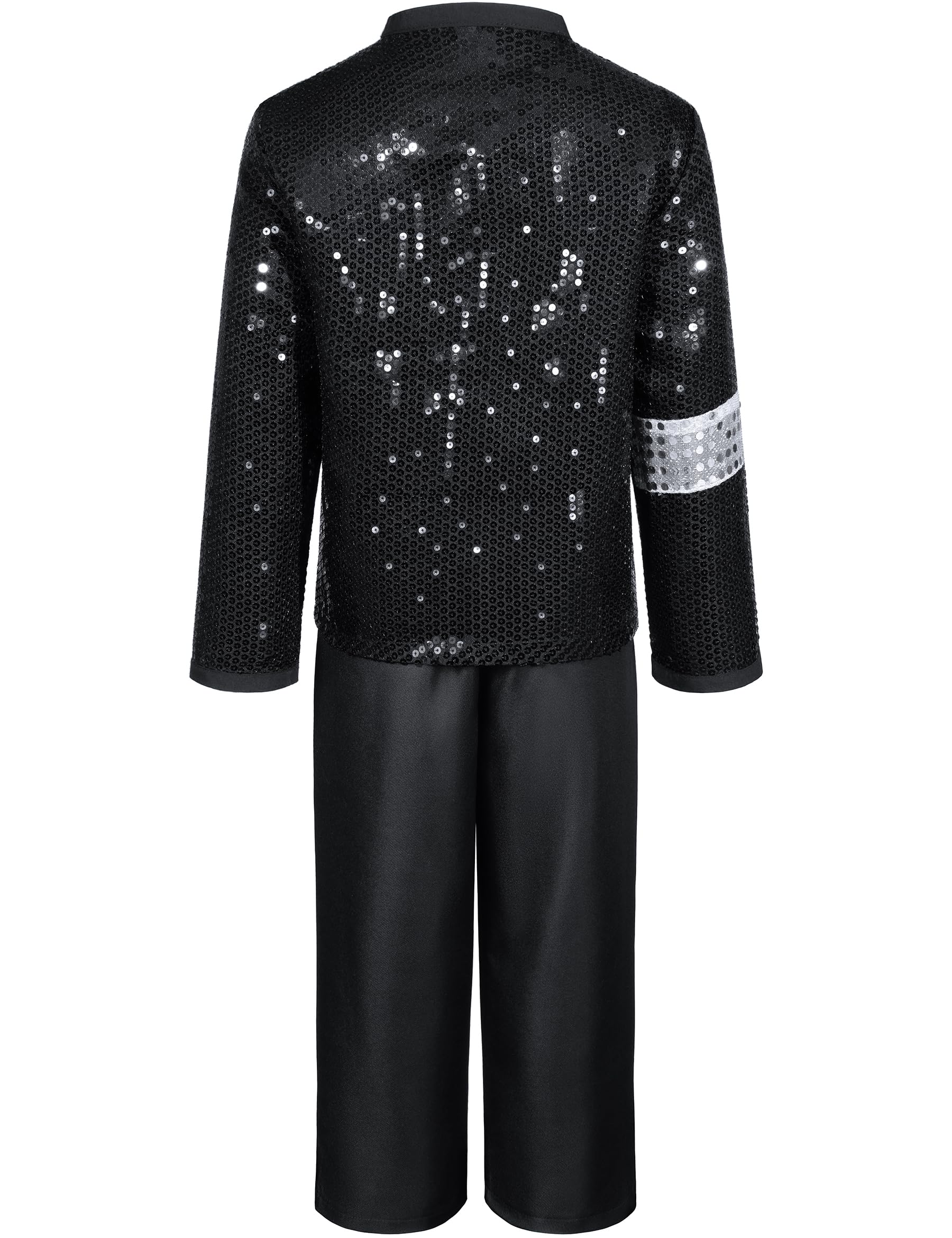 TOGROP Dance Star white sequin gloves add costume flair