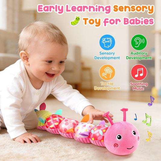 TOHIBEE baby caterpillar body plush for cuddling and holding