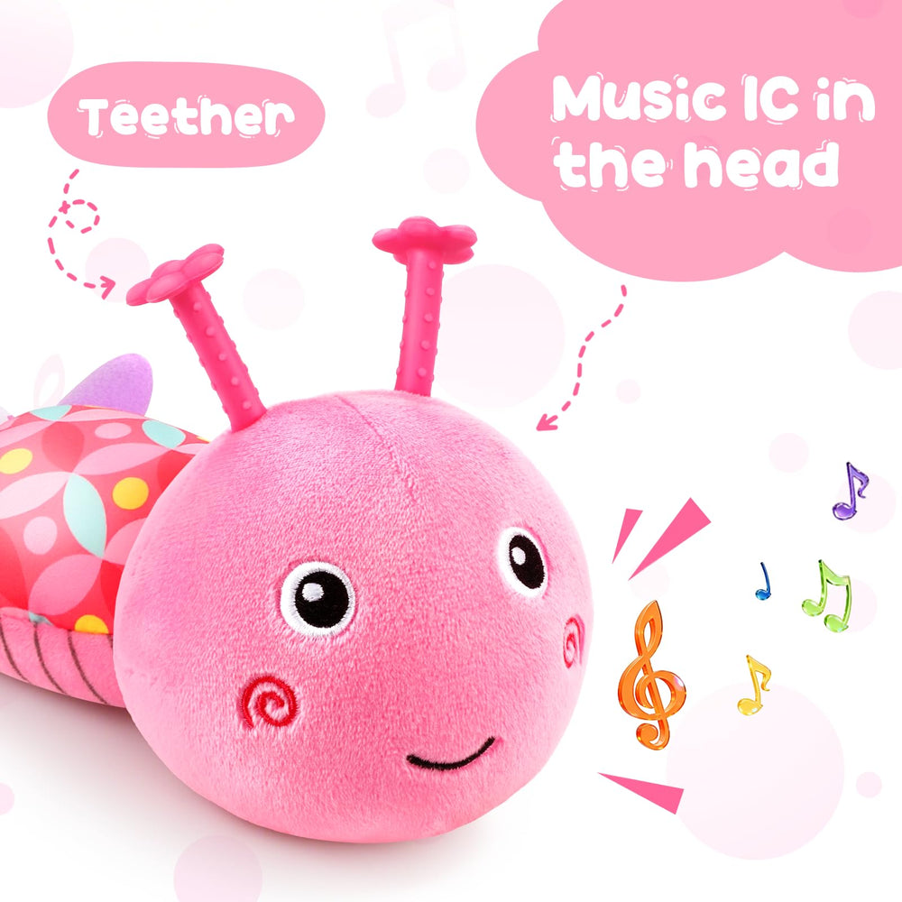TOHIBEE caterpillar crinkle fabric texture engages baby during play