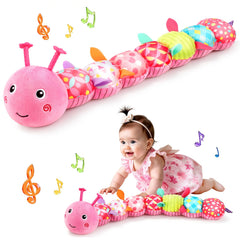 TOHIBEE baby caterpillar head with built-in music for soothing tummy time