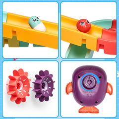 TOHIBEE suction cup spinners whirling under flowing water for excitement