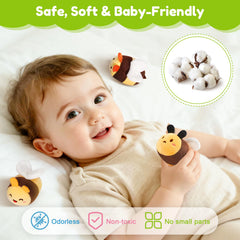 TOHIBEE beehive squeaker bee image with engaging sound cues for babies.
