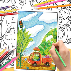 Toidgy 12 rainbow colors pencils ideal for kids and adults.