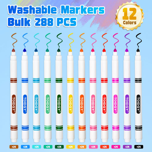 Toidgy conical tip markers provide precise 1mm lines and 4mm broad strokes.