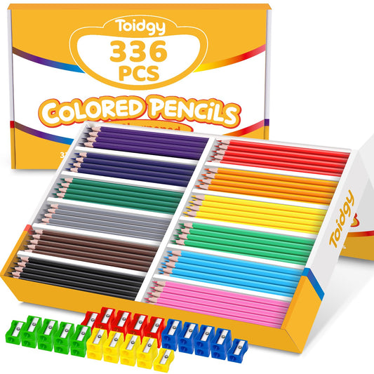 Toidgy 336-pack colored pencils bulk for classroom projects