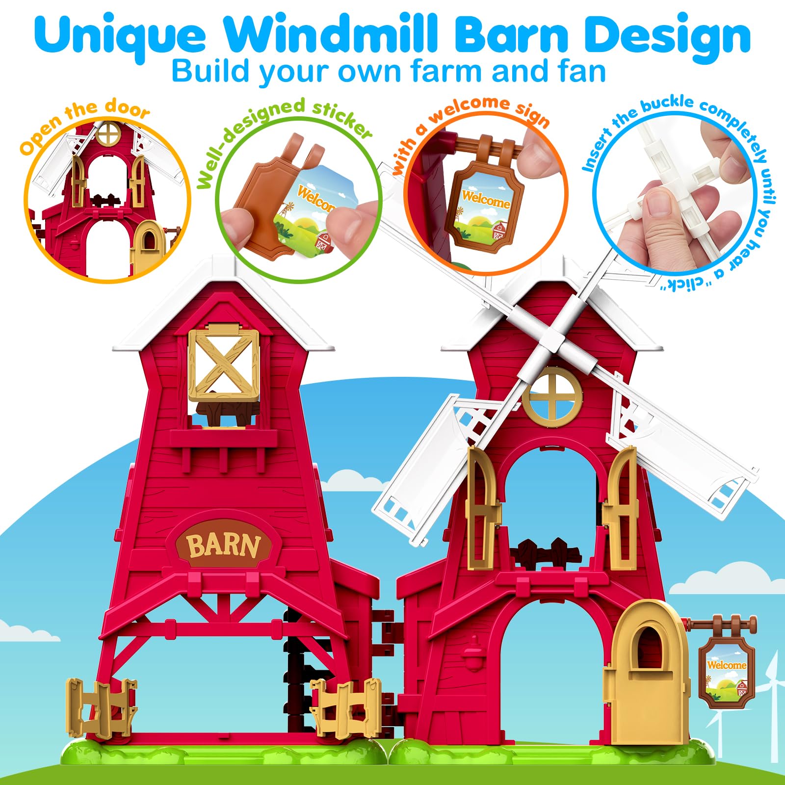 Toidgy barn interior with steps for exploration and multi-level pretend play