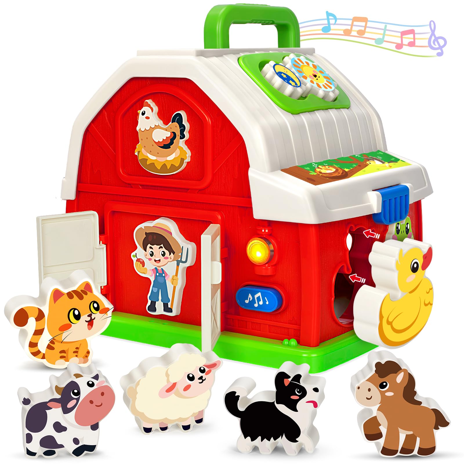 Toidgy barn toy with sound and light for interactive play.