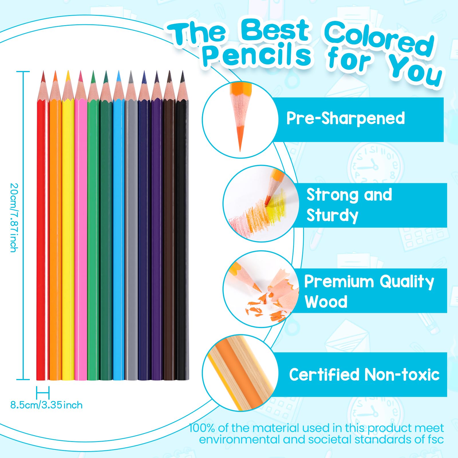 Toidgy classroom coloring pencils aiding teachers with abundant back-to-school supplies