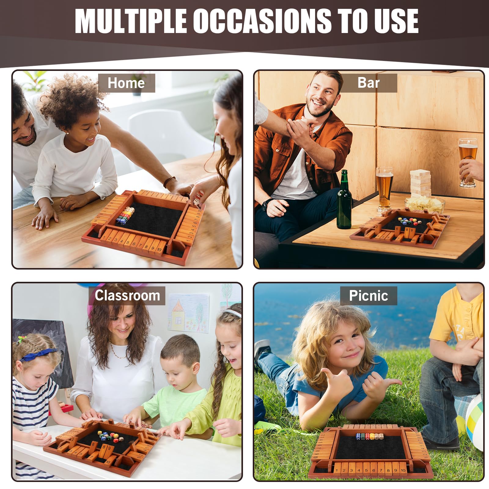 Toidgy family game night scene with players enjoying the dice game