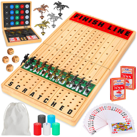 Toidgy horse race board large layout enables dramatic tabletop racing.