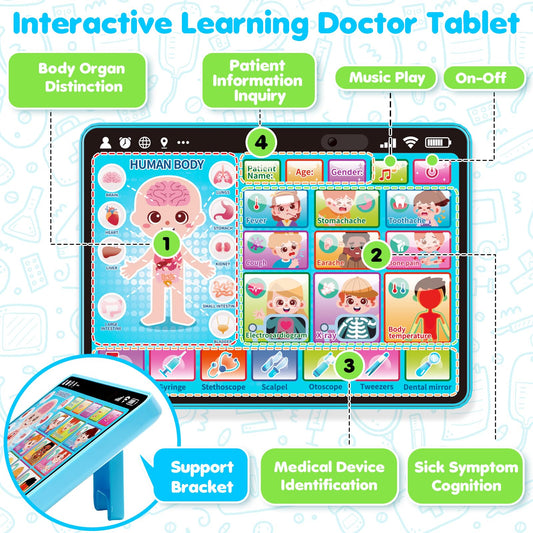 Toidgy medical tools including stethoscope and syringe for realistic doctor play