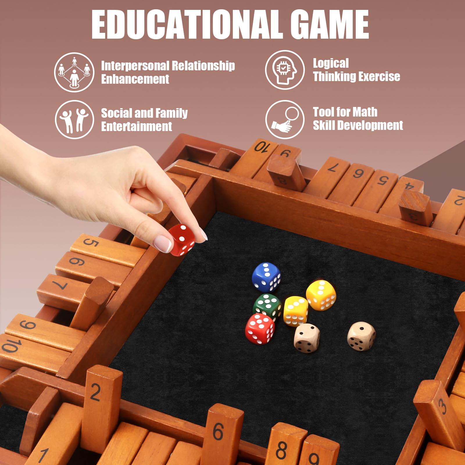 Toidgy wooden board featuring soft felt pad for quieter play