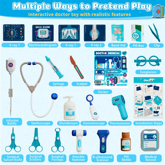 Toidgy Stethoscope Play Toy for kids, realistic sounds encourage pretend medical skills.