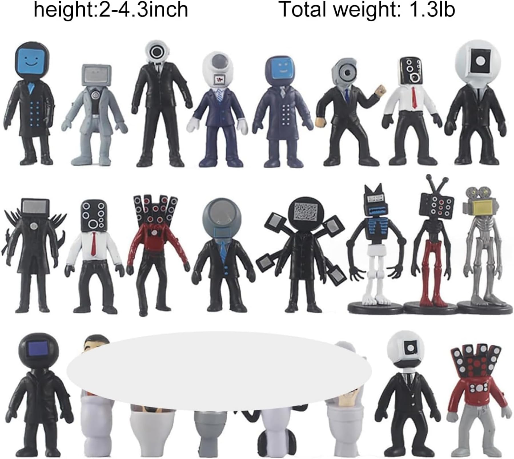Toilet Cameraman figure set enhances gift ideas for game fans.