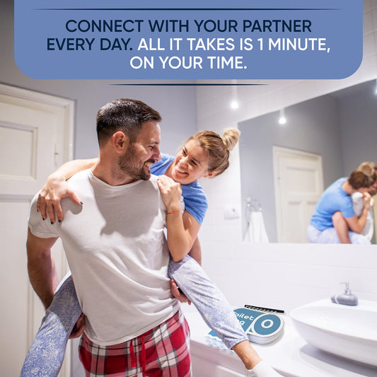 Toilet Tag couple playing, building connection through lighthearted prompts