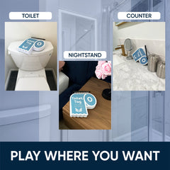 Toilet Tag intimate conversation prompts encouraging honest, relaxed sharing