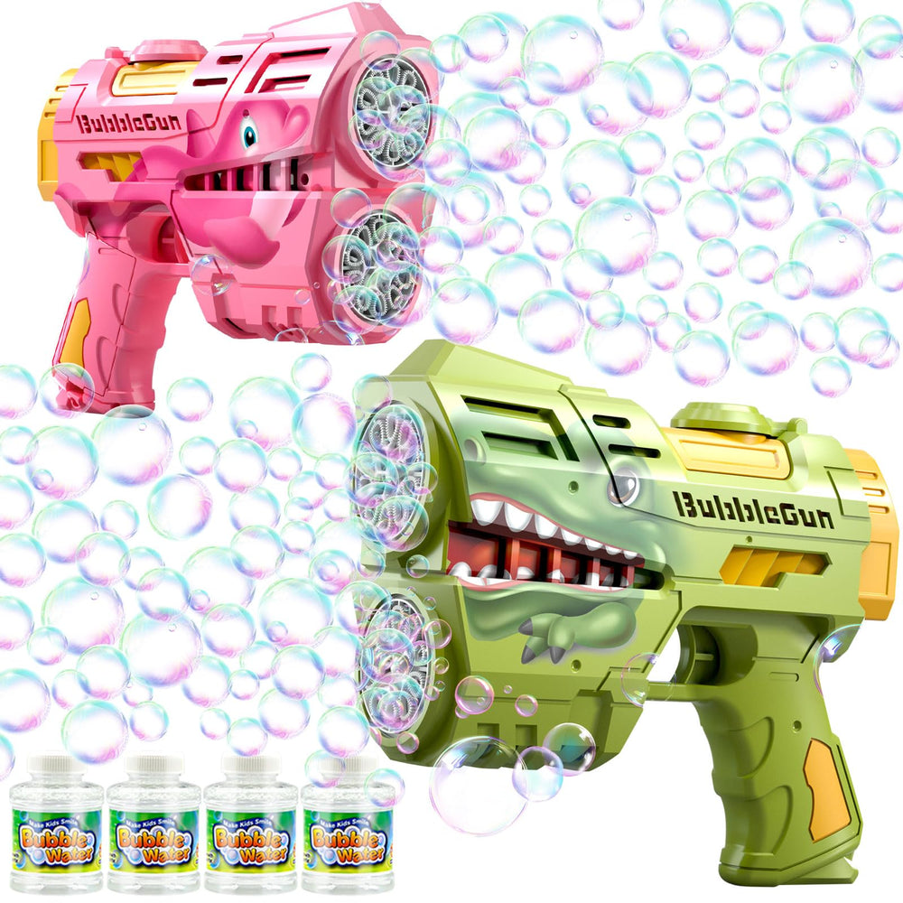 Toileum Bubble Guns dinosaur duo creates endless bubbles during active play